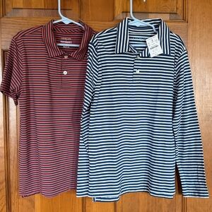 J Crew Crewcuts striped polo shirts including 1 NWT L/S, 1 short sleeved